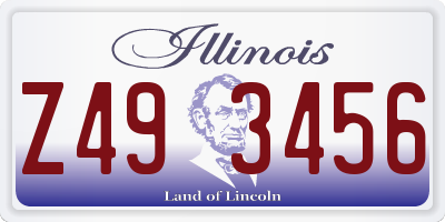 IL license plate Z493456