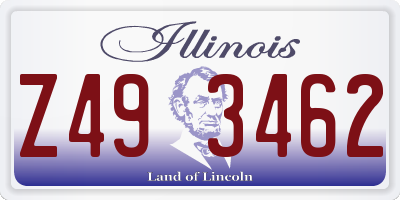 IL license plate Z493462