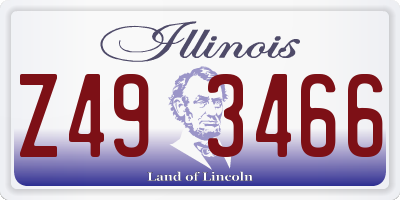 IL license plate Z493466