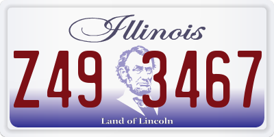 IL license plate Z493467