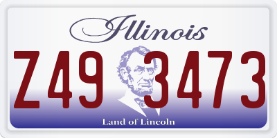 IL license plate Z493473
