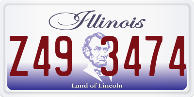 IL license plate Z493474