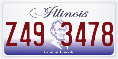 IL license plate Z493478