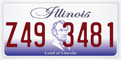 IL license plate Z493481