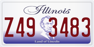 IL license plate Z493483