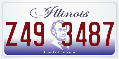 IL license plate Z493487