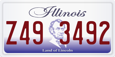 IL license plate Z493492