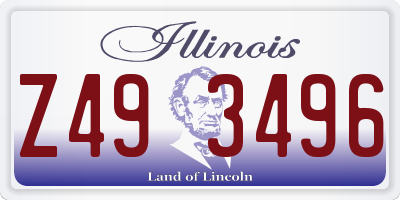 IL license plate Z493496