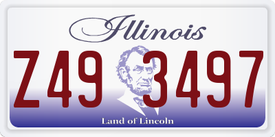 IL license plate Z493497