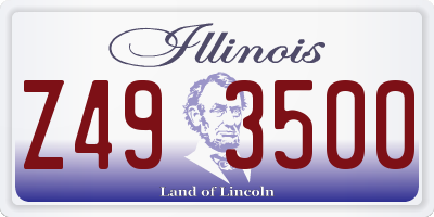 IL license plate Z493500