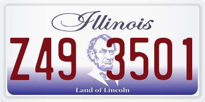 IL license plate Z493501