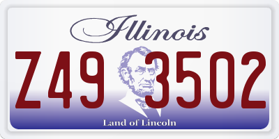 IL license plate Z493502