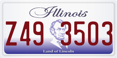 IL license plate Z493503
