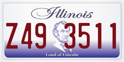 IL license plate Z493511