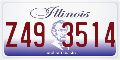 IL license plate Z493514