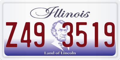 IL license plate Z493519