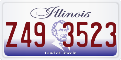 IL license plate Z493523