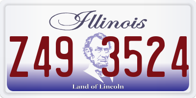 IL license plate Z493524