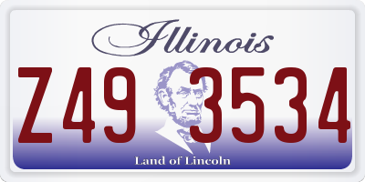IL license plate Z493534