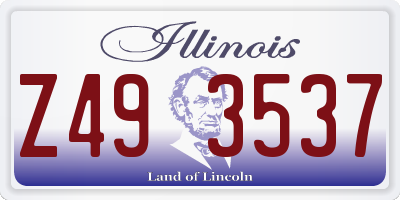 IL license plate Z493537