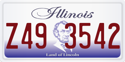 IL license plate Z493542
