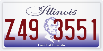 IL license plate Z493551
