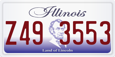 IL license plate Z493553