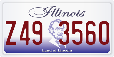IL license plate Z493560