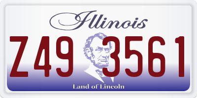 IL license plate Z493561