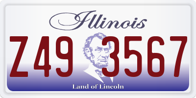 IL license plate Z493567