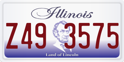 IL license plate Z493575