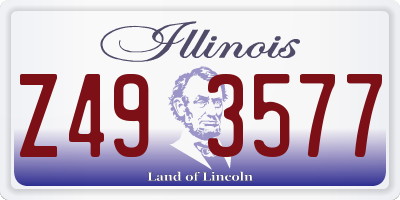 IL license plate Z493577