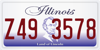 IL license plate Z493578