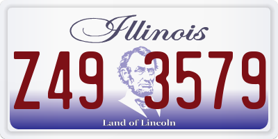 IL license plate Z493579