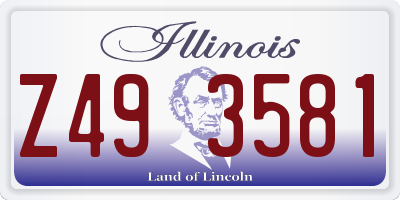 IL license plate Z493581