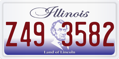 IL license plate Z493582