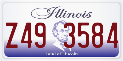 IL license plate Z493584