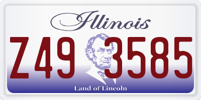 IL license plate Z493585