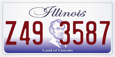 IL license plate Z493587