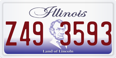 IL license plate Z493593