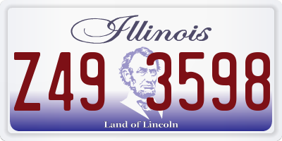 IL license plate Z493598