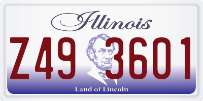 IL license plate Z493601
