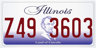 IL license plate Z493603