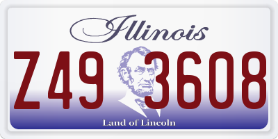 IL license plate Z493608