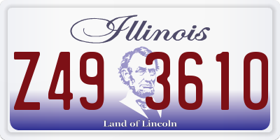 IL license plate Z493610