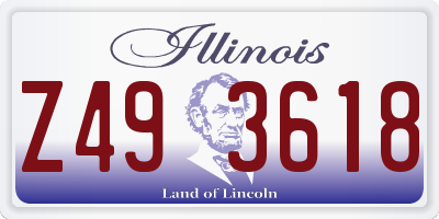 IL license plate Z493618