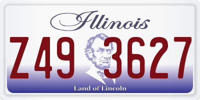IL license plate Z493627