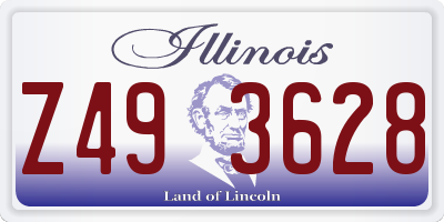 IL license plate Z493628