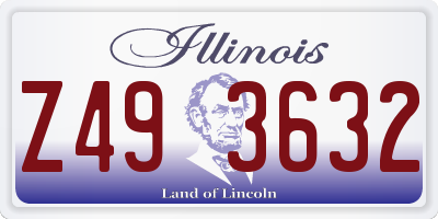 IL license plate Z493632