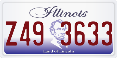 IL license plate Z493633